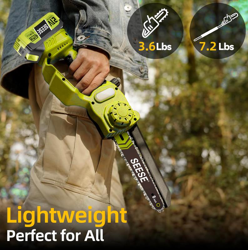 2 in 1 Mini Chainsaw with 6-15ft Pole