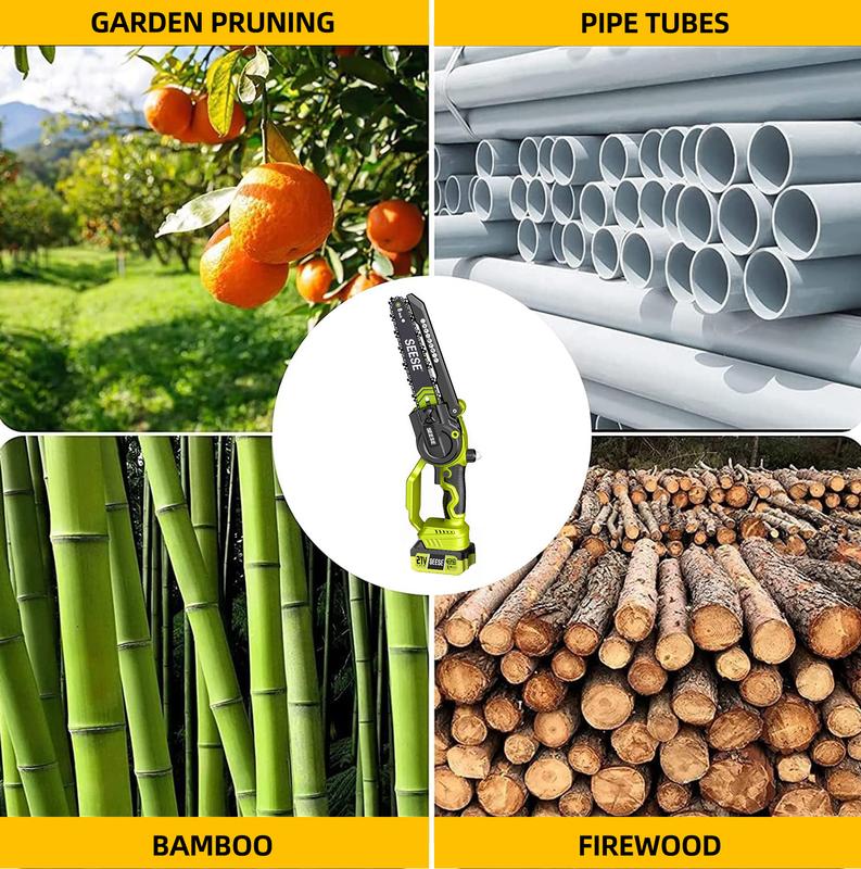 2 in 1 Mini Chainsaw with 6-15ft Pole